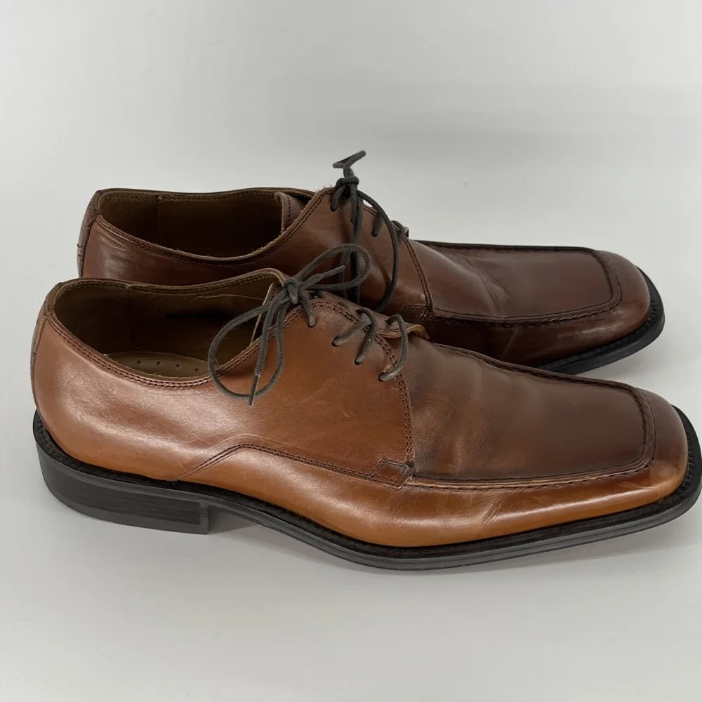 Kenneth Cole New York Men's Brown Leather Oxford Dress Shoes Size 10 -‎ M71174